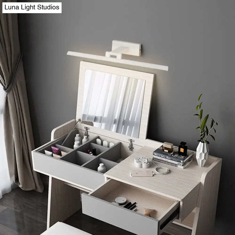 Minimalist Metal Led Vanity Light - Single Fixture Modern Style
