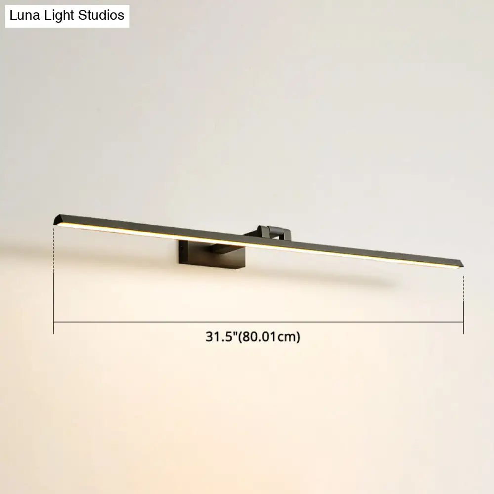 Minimalist Metal Led Vanity Light - Single Fixture Modern Style