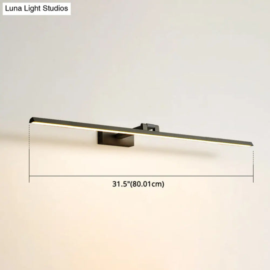 Minimalist Metal Led Vanity Light - Single Fixture Modern Style
