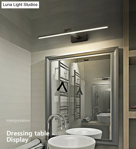 Minimalist Metal Led Vanity Light - Single Fixture Modern Style