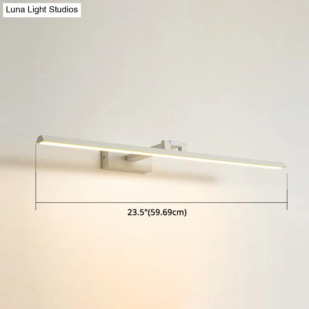 Minimalist Metal Led Vanity Light - Single Fixture Modern Style