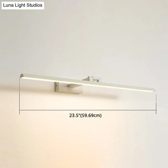 Minimalist Metal Led Vanity Light - Single Fixture Modern Style