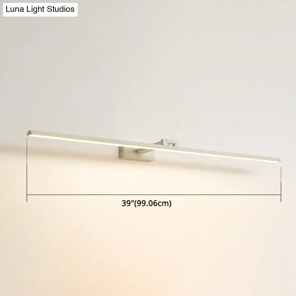 Minimalist Metal Led Vanity Light - Single Fixture Modern Style