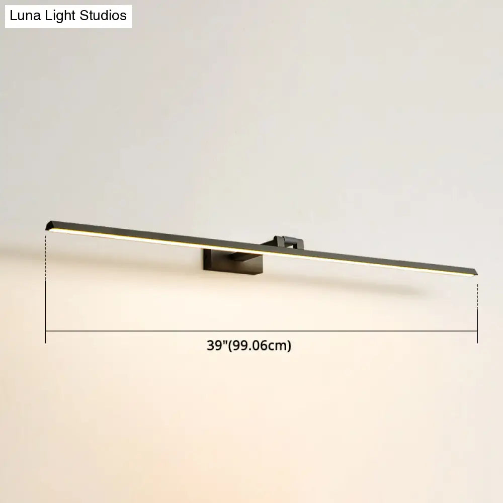 Minimalist Metal Led Vanity Light - Single Fixture Modern Style
