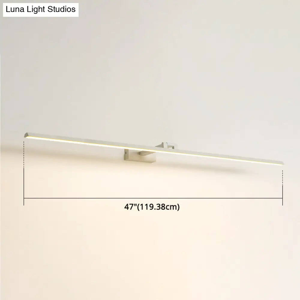 Minimalist Metal Led Vanity Light - Single Fixture Modern Style