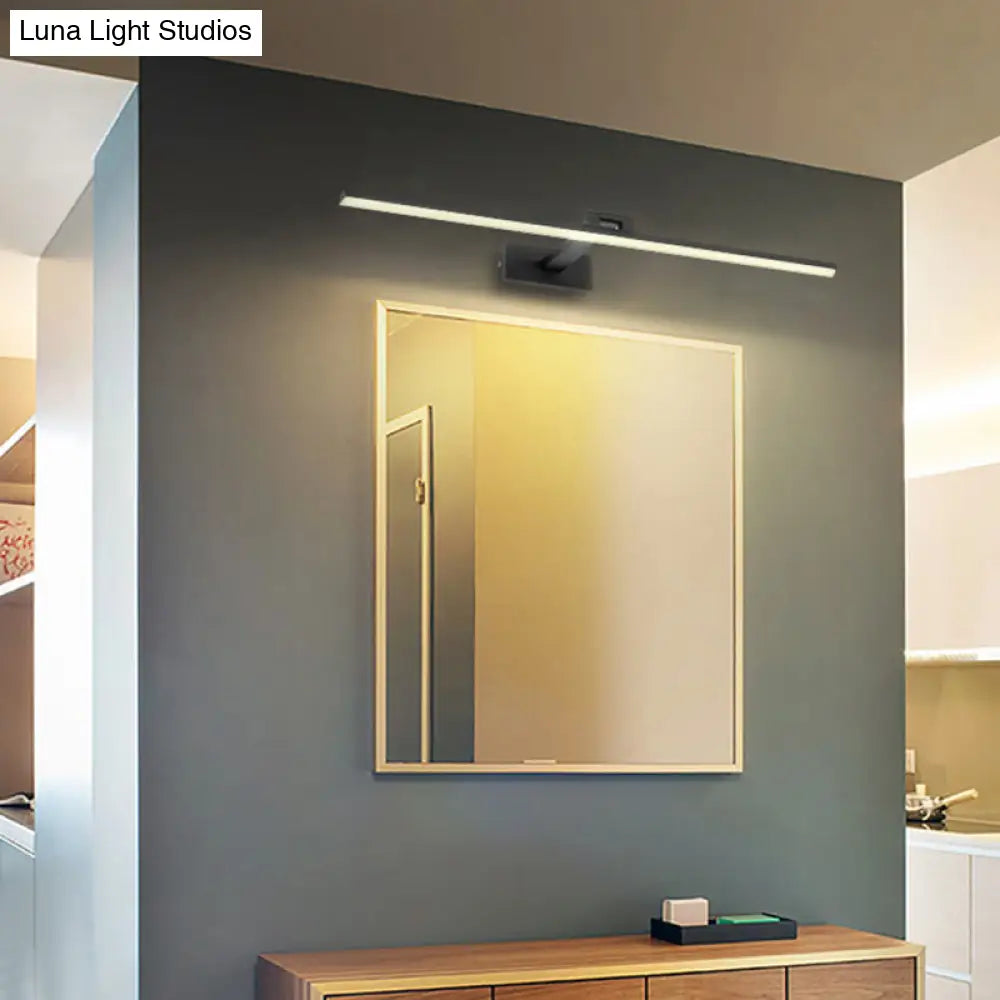 Minimalist Metal Led Vanity Light - Single Fixture Modern Style