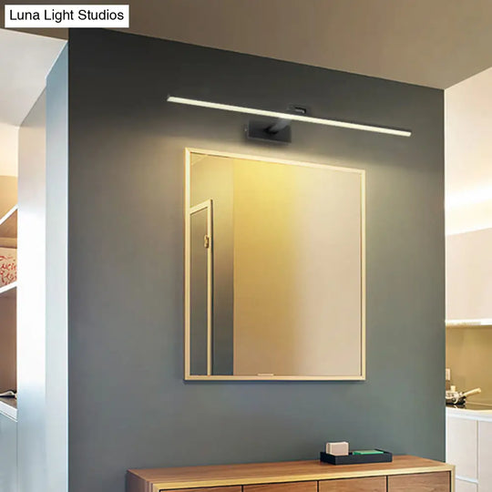 Minimalist Metal Led Vanity Light - Single Fixture Modern Style