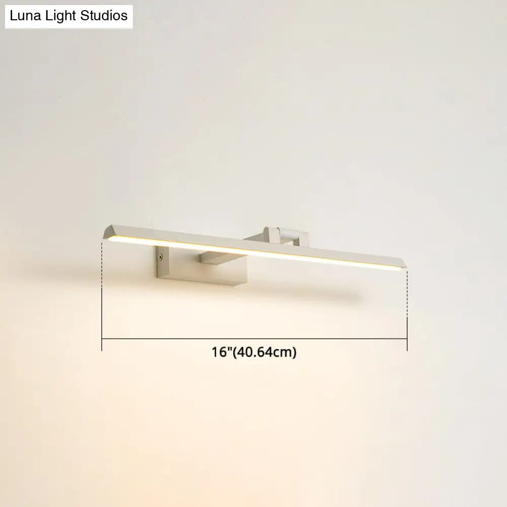 Minimalist Metal Led Vanity Light - Single Fixture Modern Style