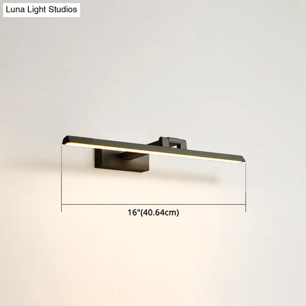 Minimalist Metal Led Vanity Light - Single Fixture Modern Style