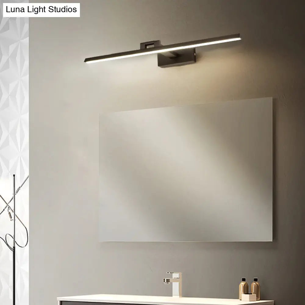 Minimalist Metal Led Vanity Light - Single Fixture Modern Style