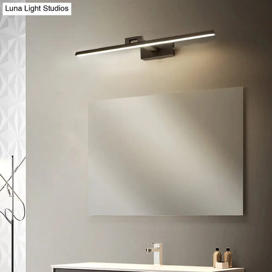 Minimalist Metal Led Vanity Light - Single Fixture Modern Style