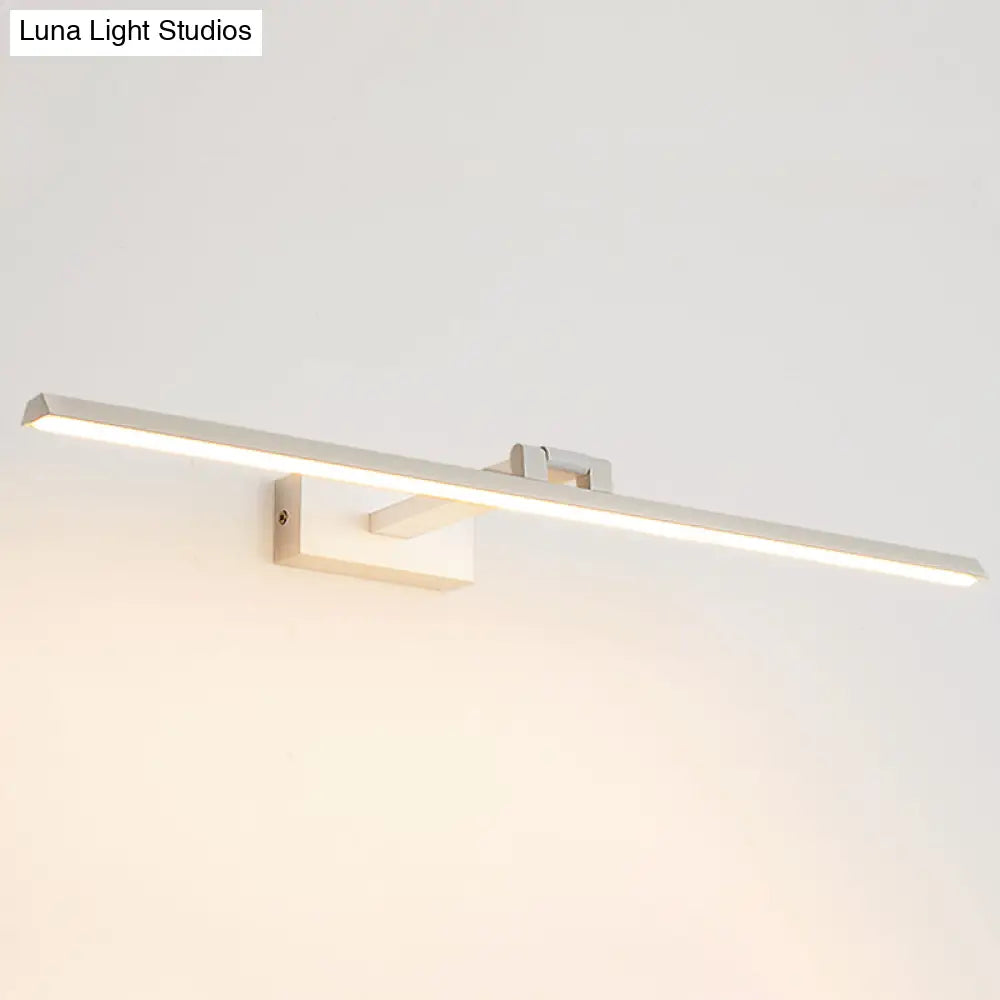 Minimalist Metal Led Vanity Light - Single Fixture Modern Style