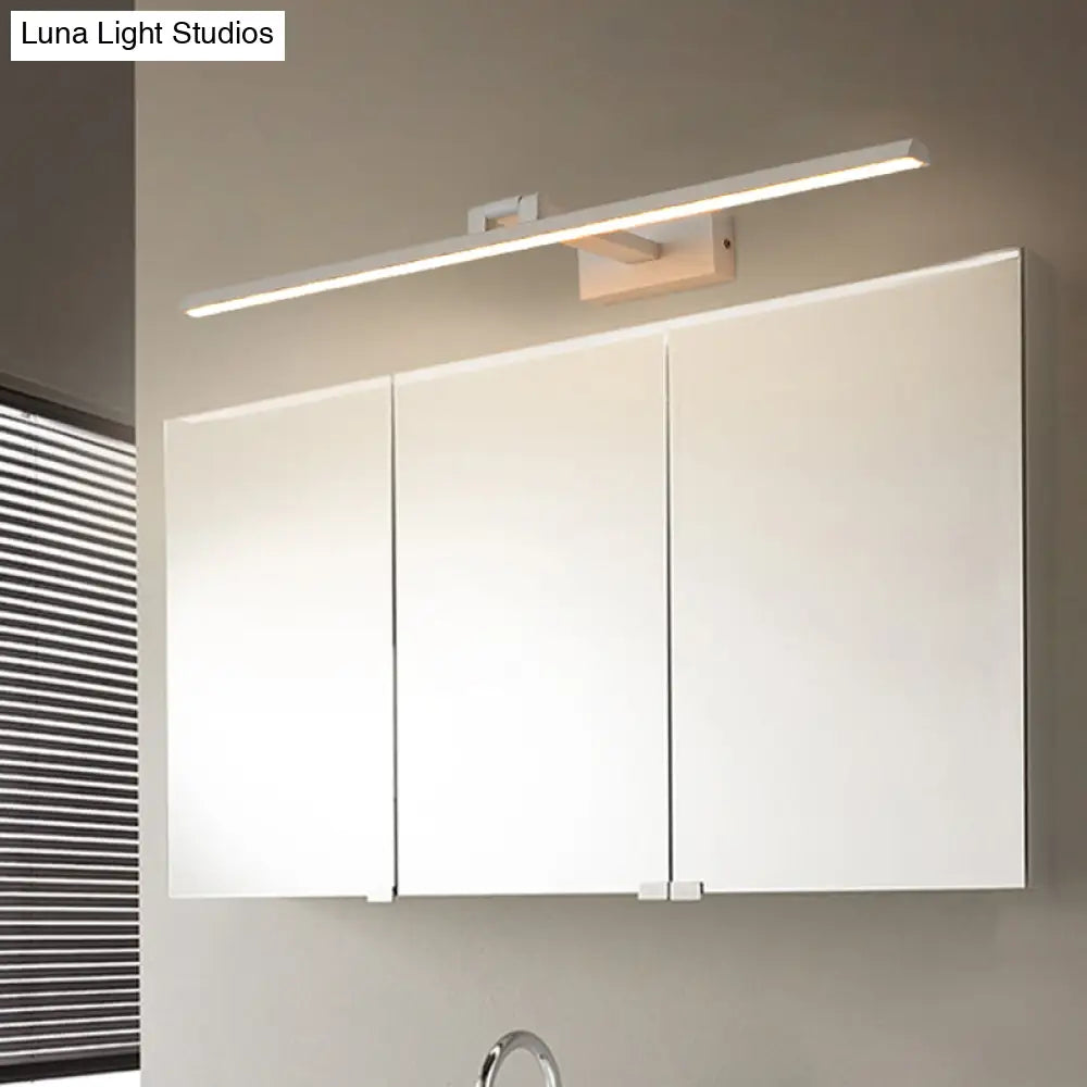 Minimalist Metal Led Vanity Light - Single Fixture Modern Style