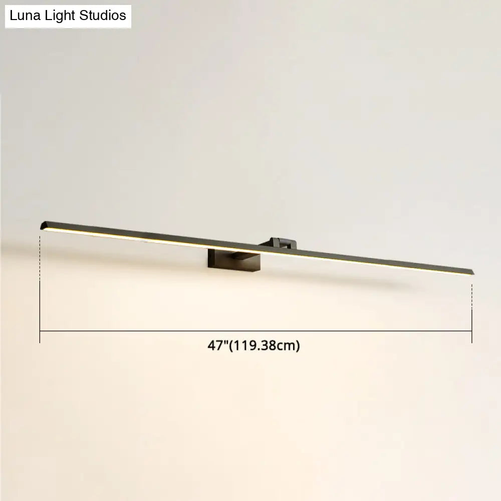 Minimalist Metal Led Vanity Light - Single Fixture Modern Style
