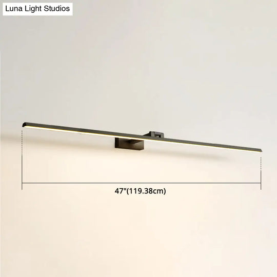 Minimalist Metal Led Vanity Light - Single Fixture Modern Style