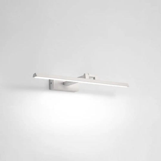 Minimalist Metal Led Vanity Light - Single Fixture Modern Style White / 16