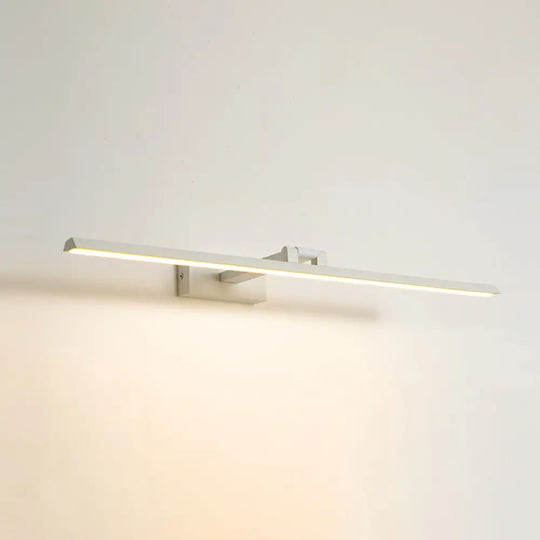 Minimalist Metal Led Vanity Light - Single Fixture Modern Style White / 23.5 Natural