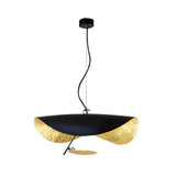 Lotus Leaf Shade Led Pendant Ceiling Light - Modern Metal Suspension Lighting For Living Room