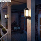 Minimalist Metal Wall Mounted Light - 1 Bulb Coffee Sconce Lamp For Gardens