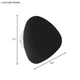 Minimalist Metallic Triangle Wall Sconce - 8.5/10.5 Wide Led Black Lamp For Corridor