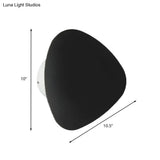 Minimalist Metallic Triangle Wall Sconce - 8.5/10.5 Wide Led Black Lamp For Corridor