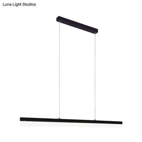 Minimalist Rectilinear Acrylic Led Pendant Light In Warm/White - Available 3 Length Options