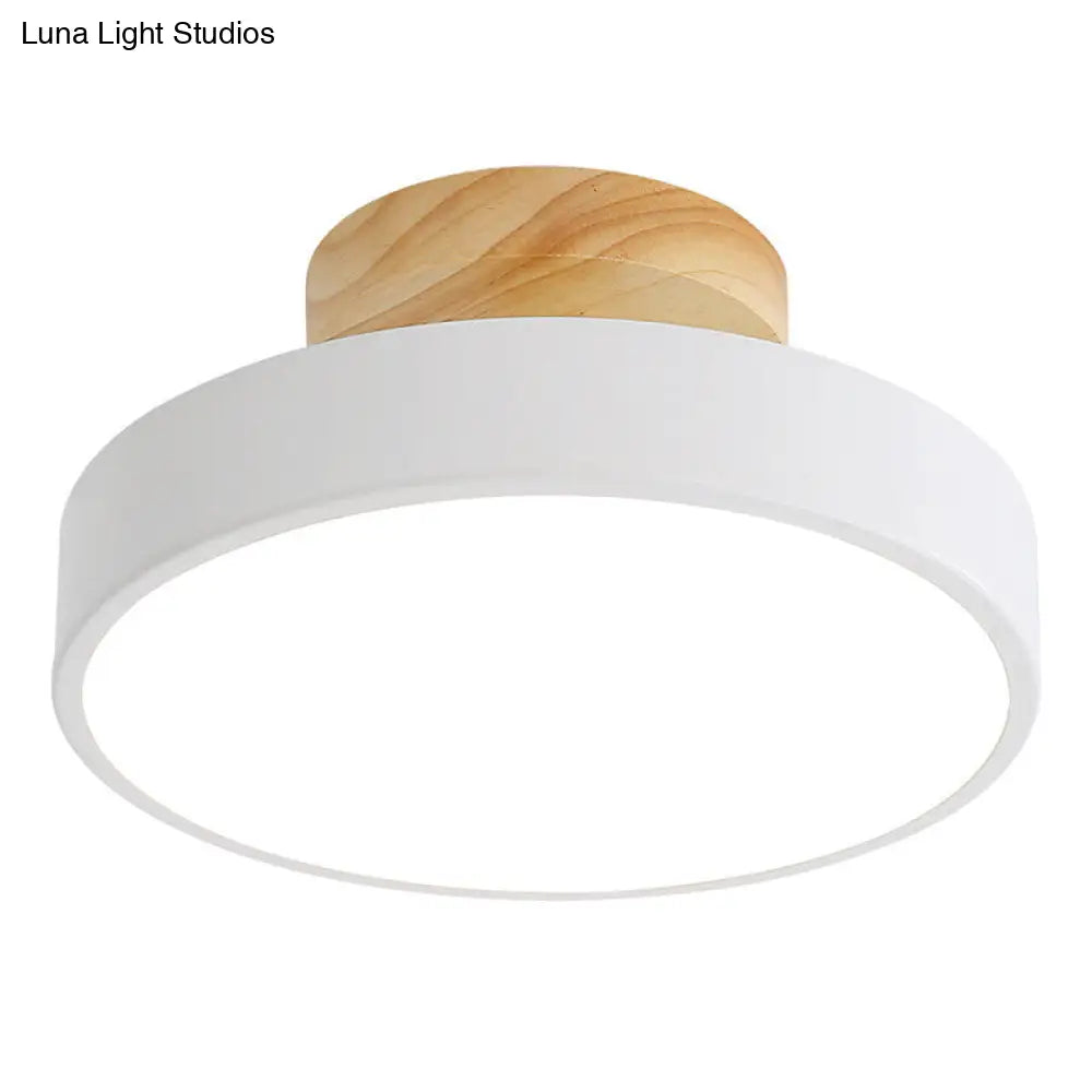 Minimalist Round Flush Mount Ceiling Light - Acrylic Chandelier For Bedroom