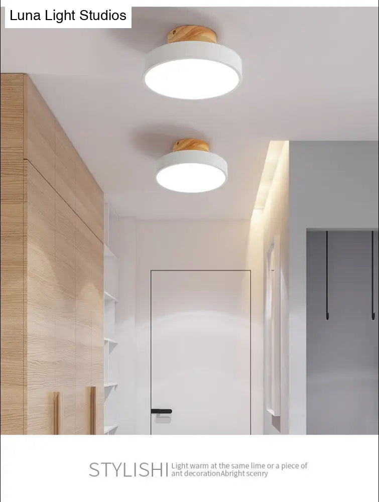 Minimalist Round Flush Mount Ceiling Light - Acrylic Chandelier For Bedroom