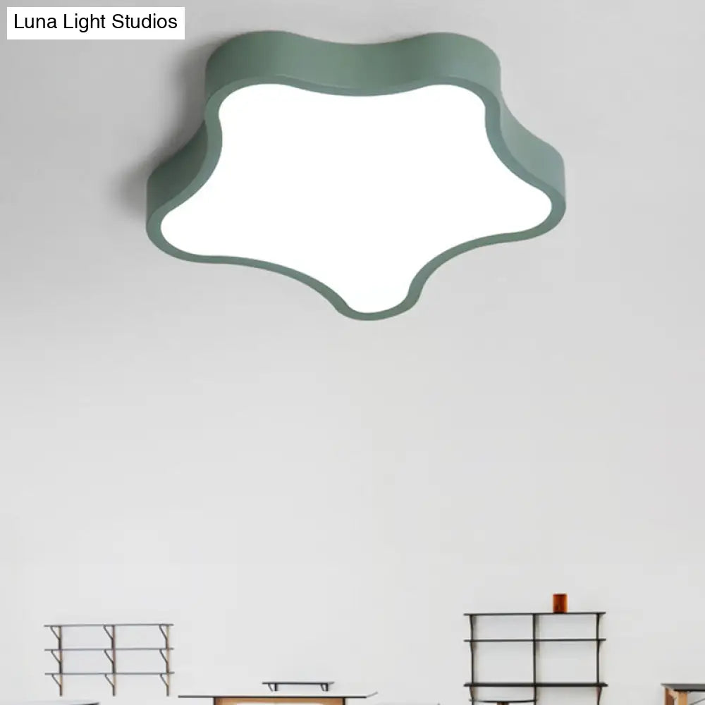 Minimalist Star-Shaped Led Flushmount Ceiling Light For Bedrooms