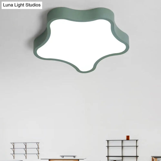 Minimalist Star-Shaped Led Flushmount Ceiling Light For Bedrooms