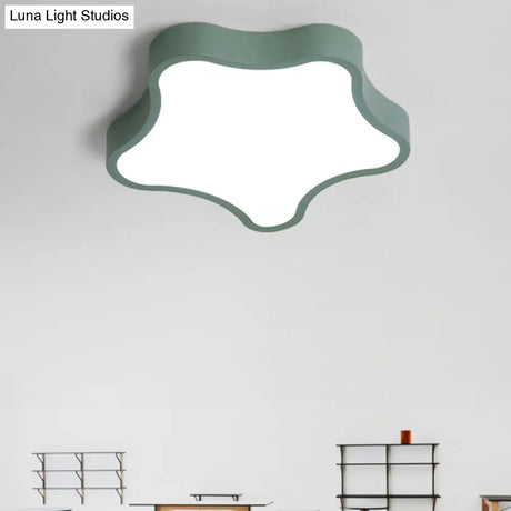 Minimalist Star-Shaped Led Flushmount Ceiling Light For Bedrooms