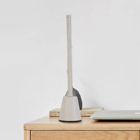 Minimalist Tubular Led Nightstand Lamp - White/Black With Acrylic Shade White/Warm Light