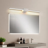 Minimalist White Iron Wall Sconce - Led Vanity Light In Warm/White 16/ 23.5/ 31.5 Inches Long