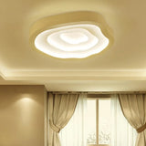 Minimalist White Led Flush Mount Lamp - 21’/25’ Wide Tree - Ring Ceiling Light With 3 Color