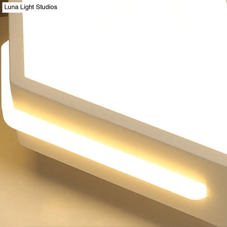 Minimalist Windmill Ceiling Light - Acrylic Flush Mount Fixture For Bedroom (Black/White)