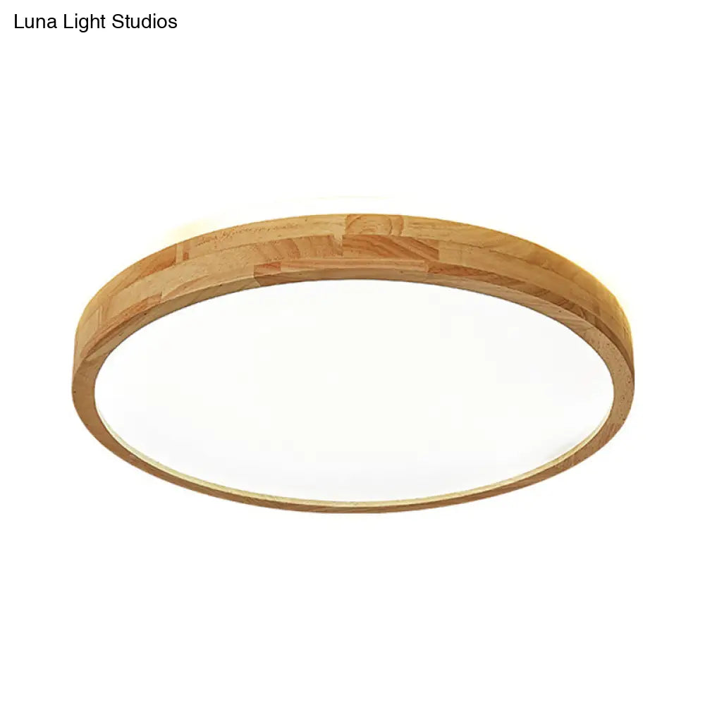 Minimalist Wooden Led Ceiling Mount Fixture