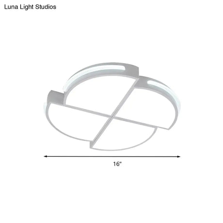 Minimalistic Acrylic Ceiling Light Fixture With Windmill Shade For Balcony - Flush Mount Fixtures
