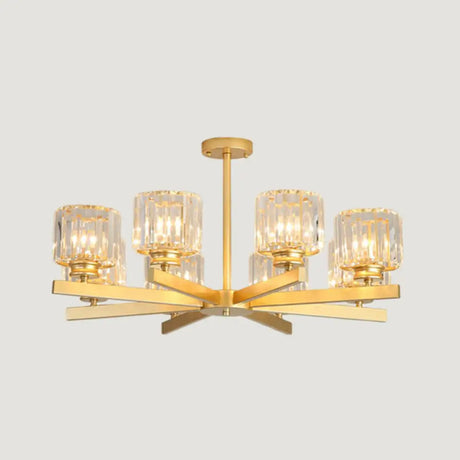 Minimalistic Crystal Ceiling Lamp For Living Room 8 / Gold