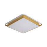 Minimalistic Gold Led Ceiling Fixture With Flush Mount Acrylic Frame 18/21.5 Wide