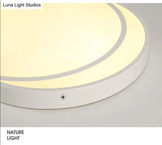 Minimalistic Led Circle Flushmount Ceiling Light - Acrylic White Lamp