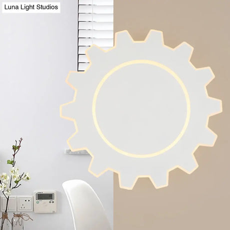 Minimalistic Led Wall Sconce: Acrylic Black/White Finish Warm/White Light