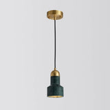 Minimalistic Marble Pendant Ceiling Light For Shaded Dining Room With 1 Head Green / Bottle