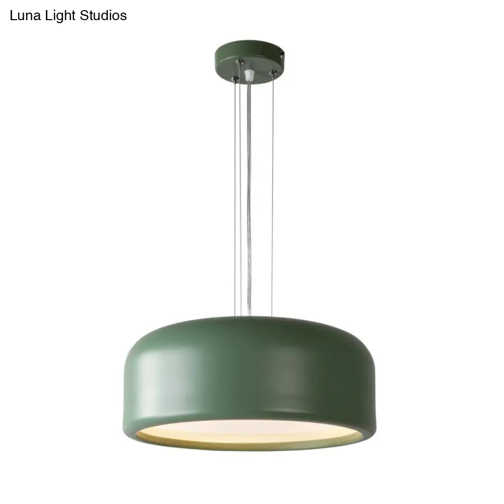 Minimalistic Single Hanging Pendant Light - Round Shade Acrylic Ceiling For Living Room
