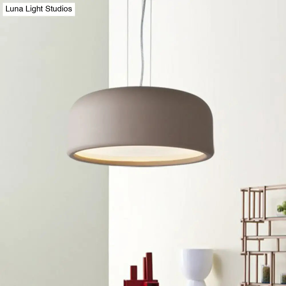 Minimalistic Single Hanging Pendant Light - Round Shade Acrylic Ceiling For Living Room