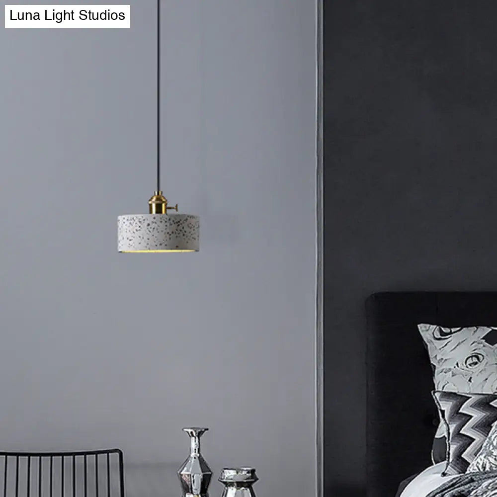 Minimalistic Geometric Terrazzo Pendant Light - Dining Room Ceiling Suspension Lighting