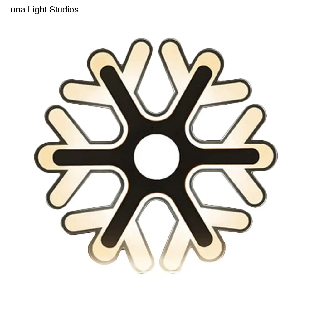 Minimalistic White Acrylic Led Wall Lamp For Bedroom - Diamond Twig Flower Design