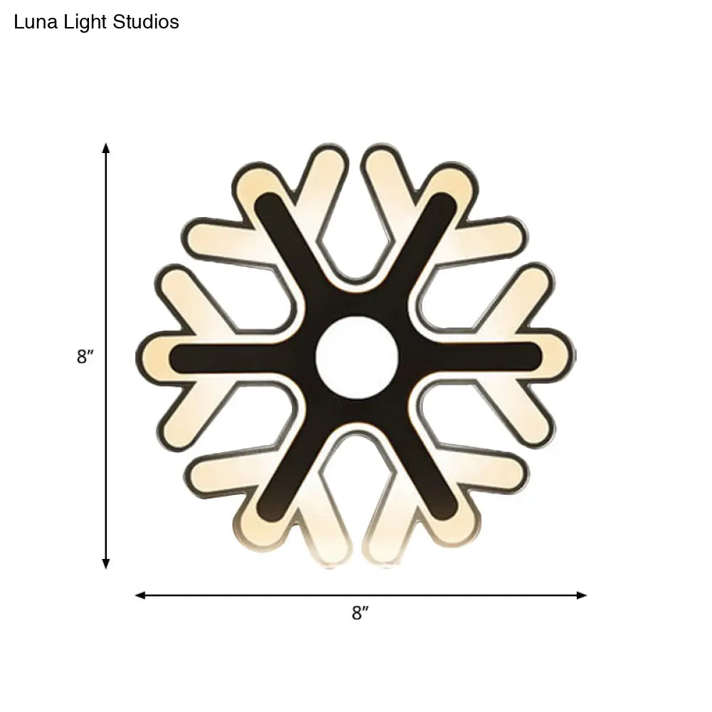 Minimalistic White Acrylic Led Wall Lamp For Bedroom - Diamond Twig Flower Design