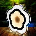 Minimalistic White Acrylic Led Wall Lamp For Bedroom - Diamond Twig Flower Design / D
