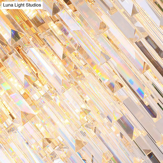 Modern 14-Light Led Crystal Chandelier For Living Room - Clear And Stylish Ceiling Lamp