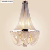 Modern 16-Bulb Hanging Chandelier Pendant With Aluminum Shade